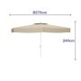 Ombrellone Marbueno Beige Poliestere Alluminio Ø 270 cm