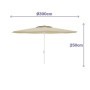 Ombrellone Marbueno Beige Poliestere Acciaio Ø 300 cm